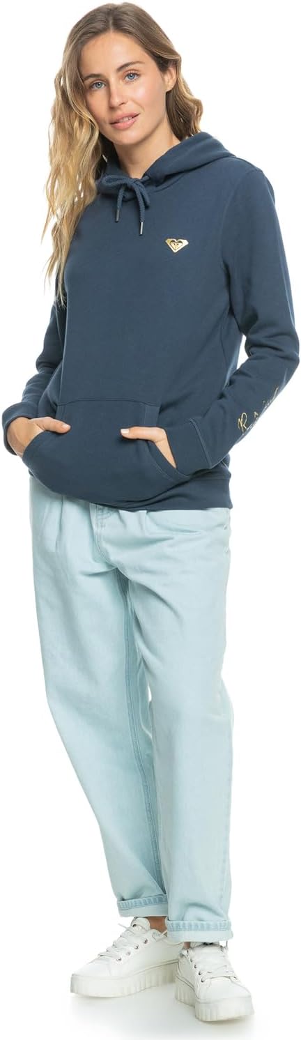 Detalle 2 de Roxy Young Women Itia Foil Script Pullover – Sweat à capuche en coton et polyester