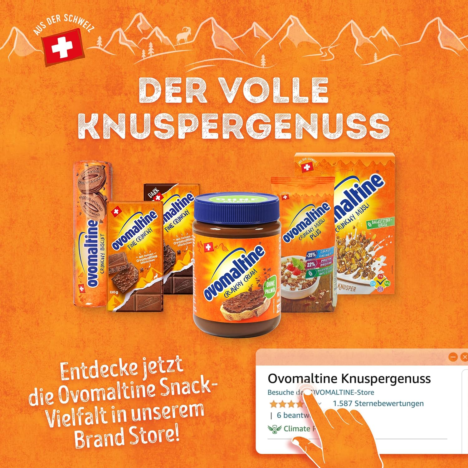 Thumbnail 6 de Ovomaltine Crunchy Cream Brotaufstrich 380 g 🍫