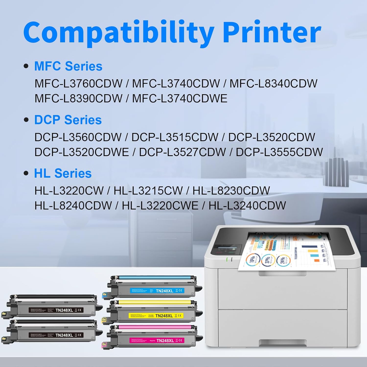 Thumbnail 2 de MYCARTRIDGE TN248XL Compatibile con Brother – 5-Pack CMYK per stampanti della serie TN-248