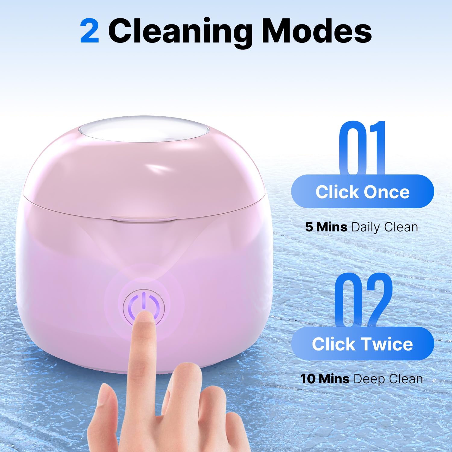 Detalle 1 de CXRUY Ultrasonic Retainer Cleaner for Dentures, Braces, Aligners 🪥