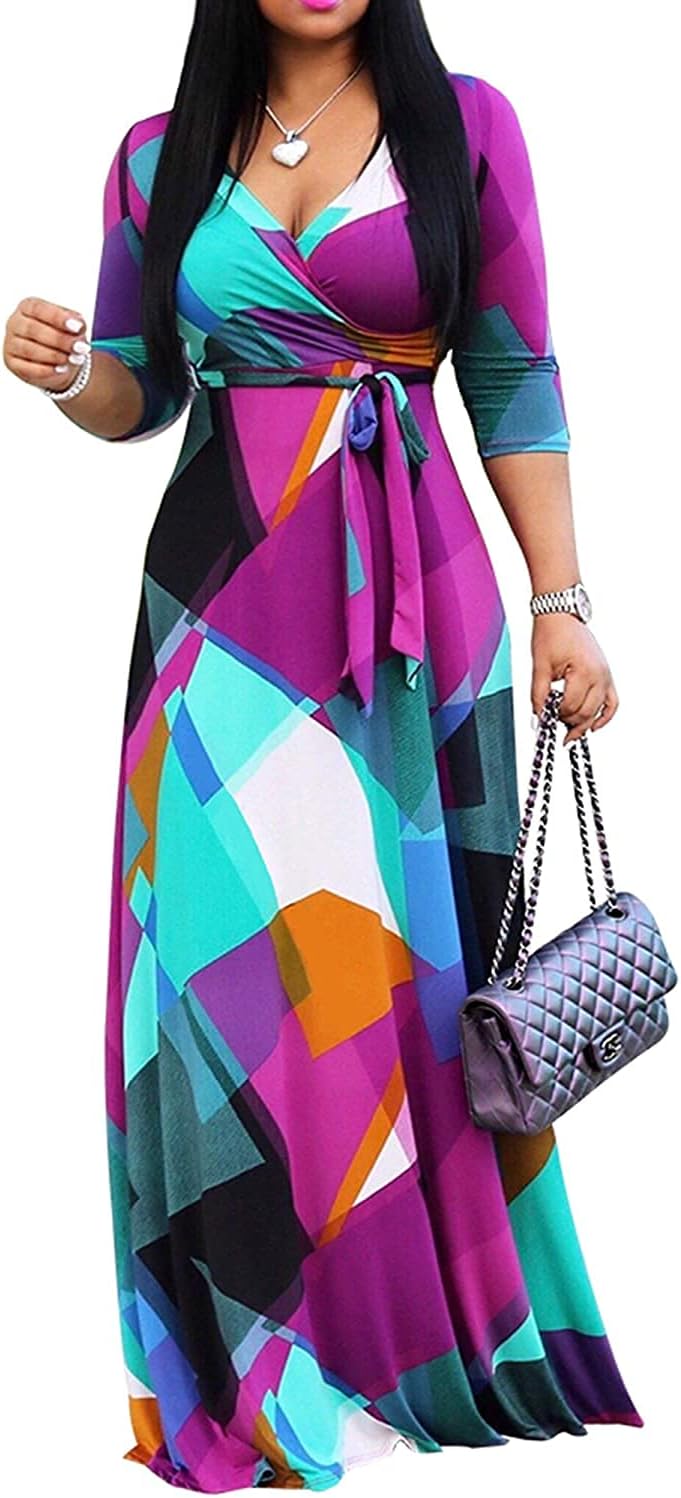 Detalle de FANDEE V-Neck Maxi Dress for Summer