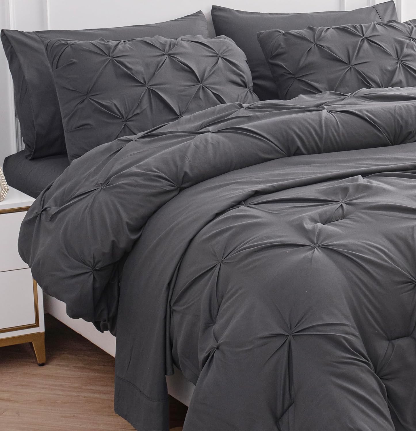 Detalle de Lane Linen Comforter King Size 7-Pc Bed-In-A-Bag