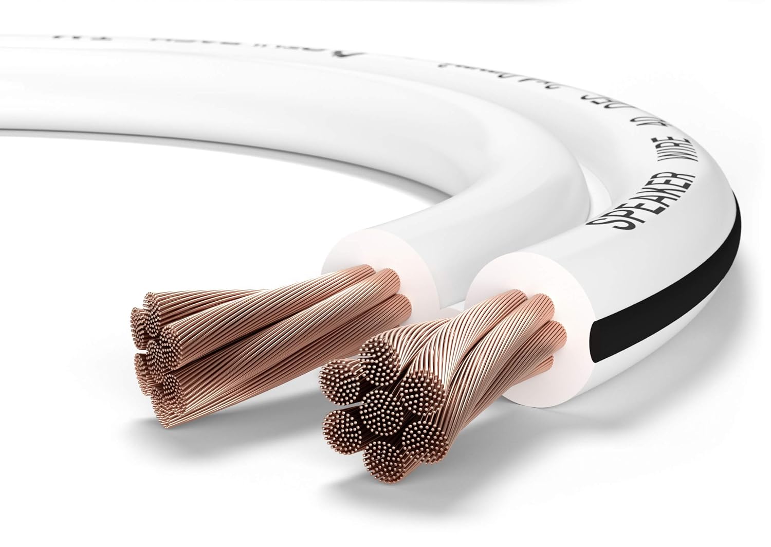Detalle de Oehlbach Speaker Wire SP-40 – biały kabel głośnikowy OFC 2 x 4,0 mm², 30 m
