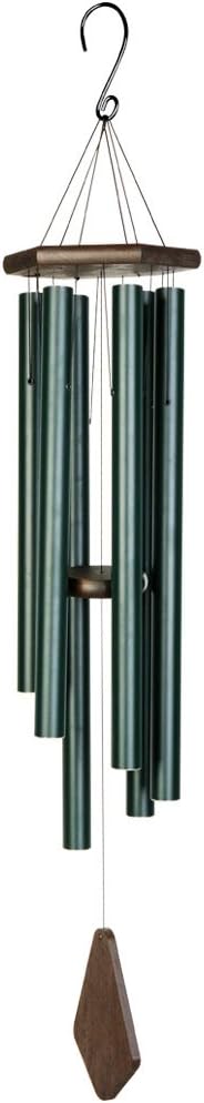 Detalle de Nature's Melody PG36FG dzwonek wietrzny 36-calowy, aluminiowe rury, leśna zieleń