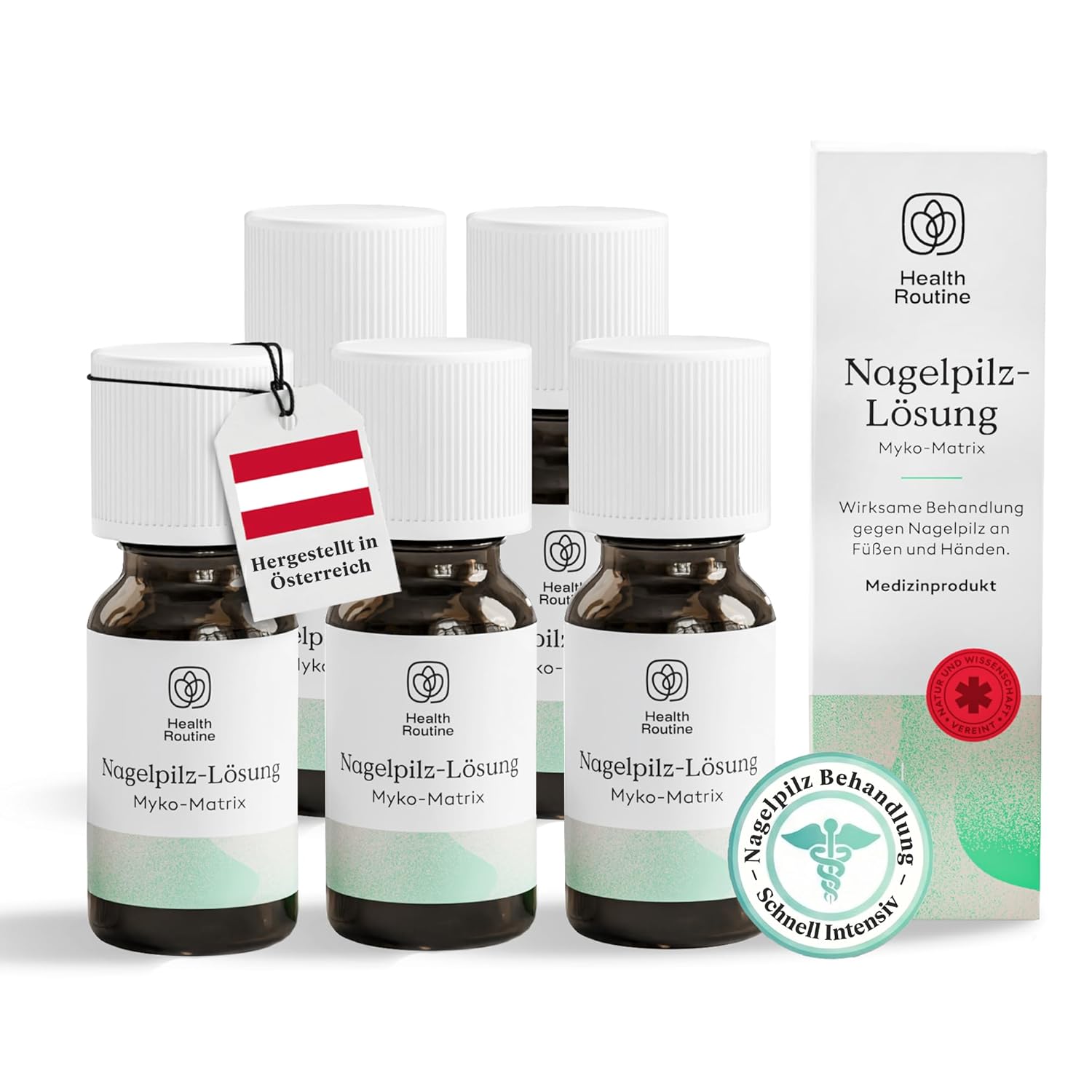 Detalle de Health Routine Myko-Matrix Nagelpilz Lösung – 5er Pack