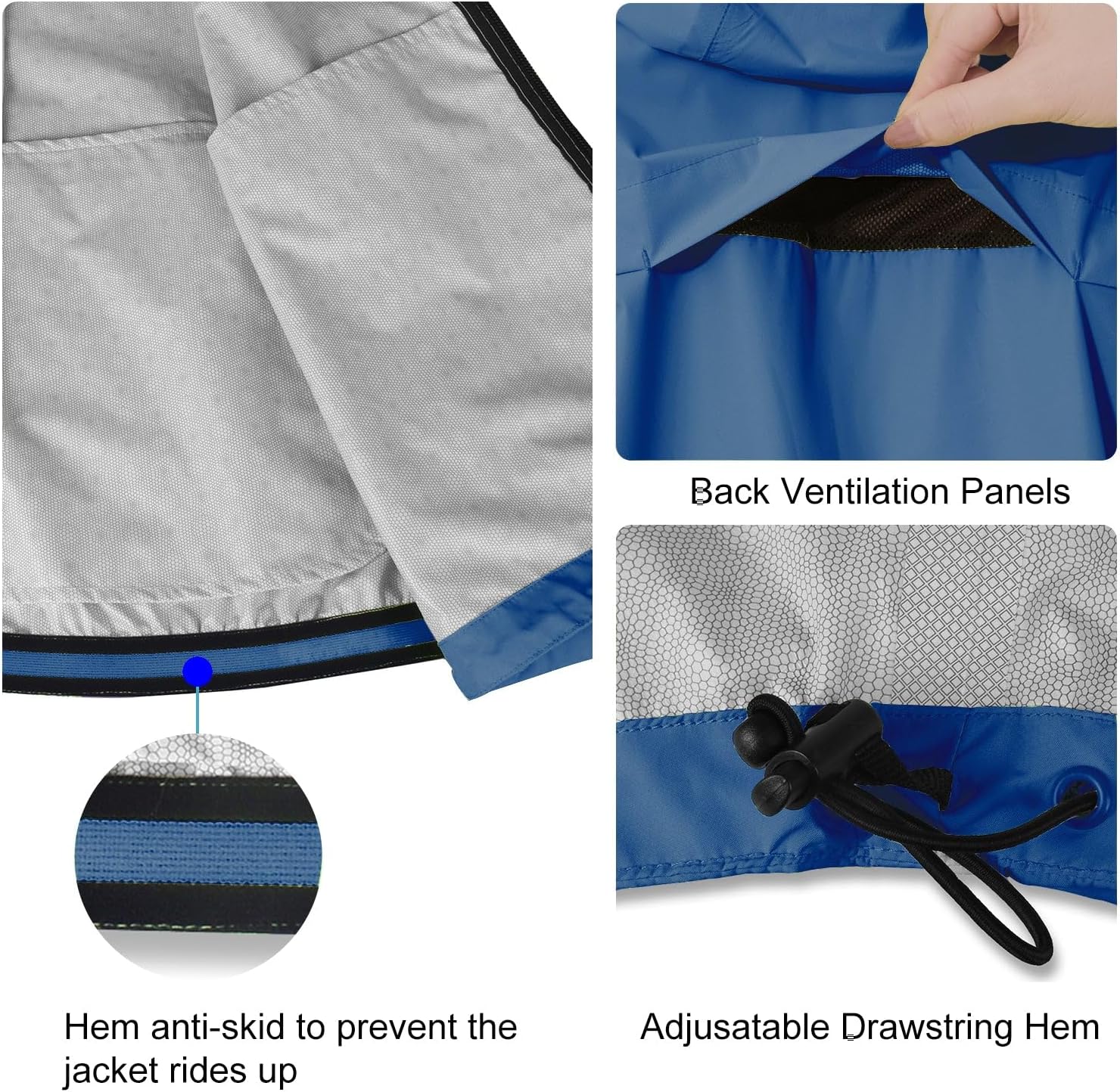 Detalle de Baleaf Men's Rain Jacket Waterproof Windbreaker – Lightweight, Packable Raincoat for Outdoor Activities