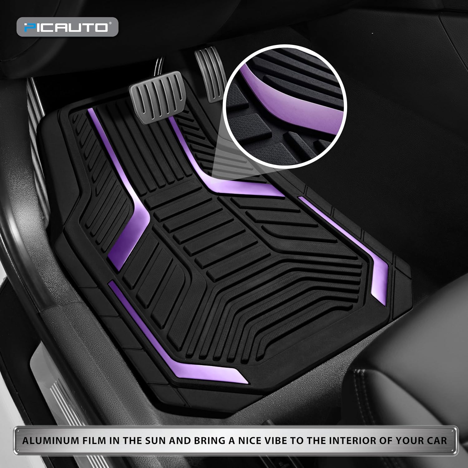 Thumbnail 2 de PIC AUTO Heavy Duty Rubber Floor Mats 6-Piece