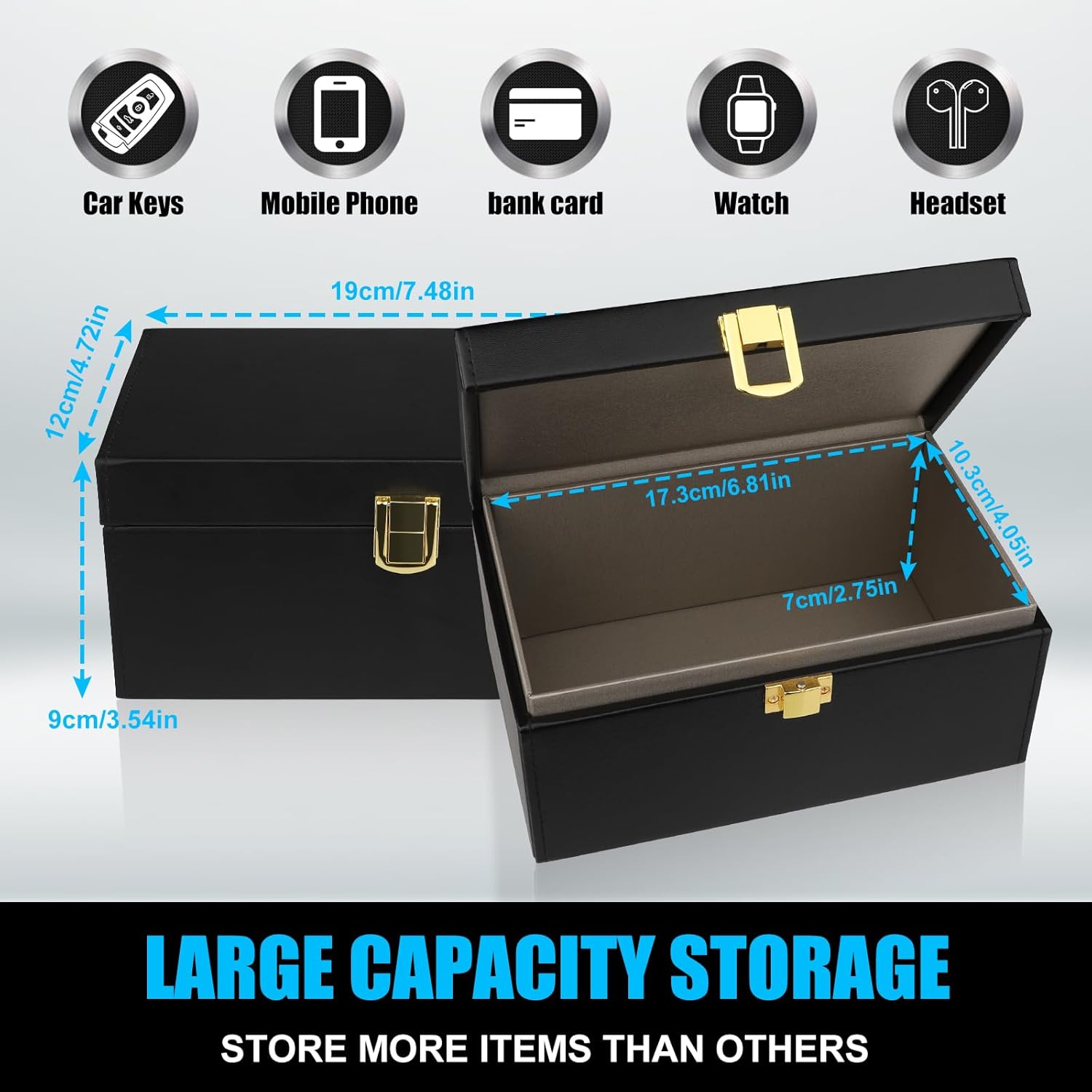 Detalle 2 de Diyife XL Faraday Box for Car Keys & Phones – Double Protection with 8–12 Key Capacity