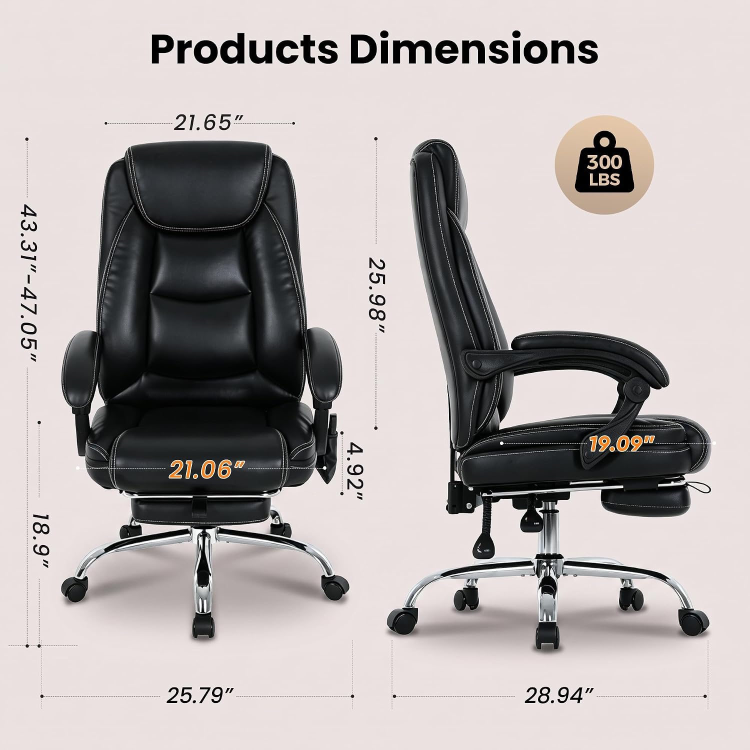 Detalle de Big and Tall Massage Office Chair