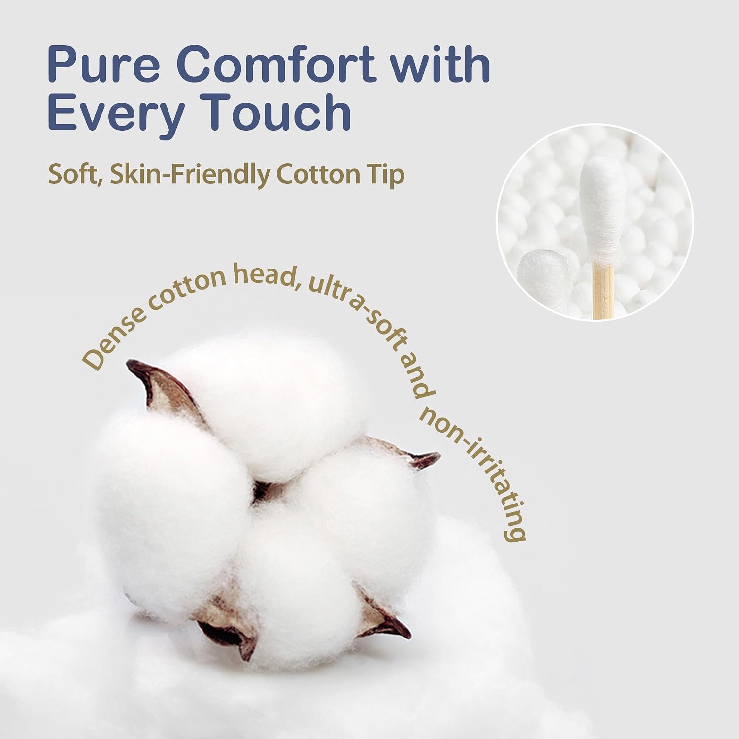 Thumbnail 5 de Ourmed Life Tamponi di cotone biodegradabili in bambù e cotone – 500 pezzi, doppia punta