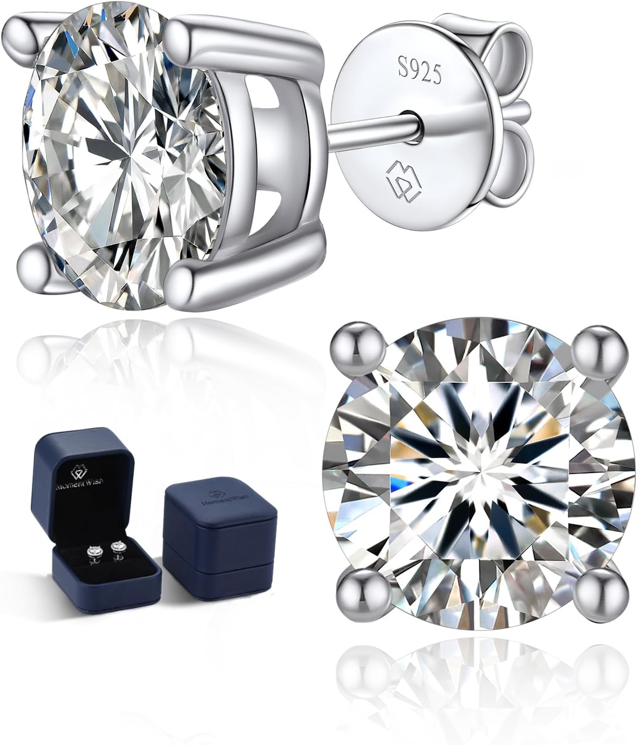 Detalle de MomentWish Moissanite Ohrringe 5 mm đ