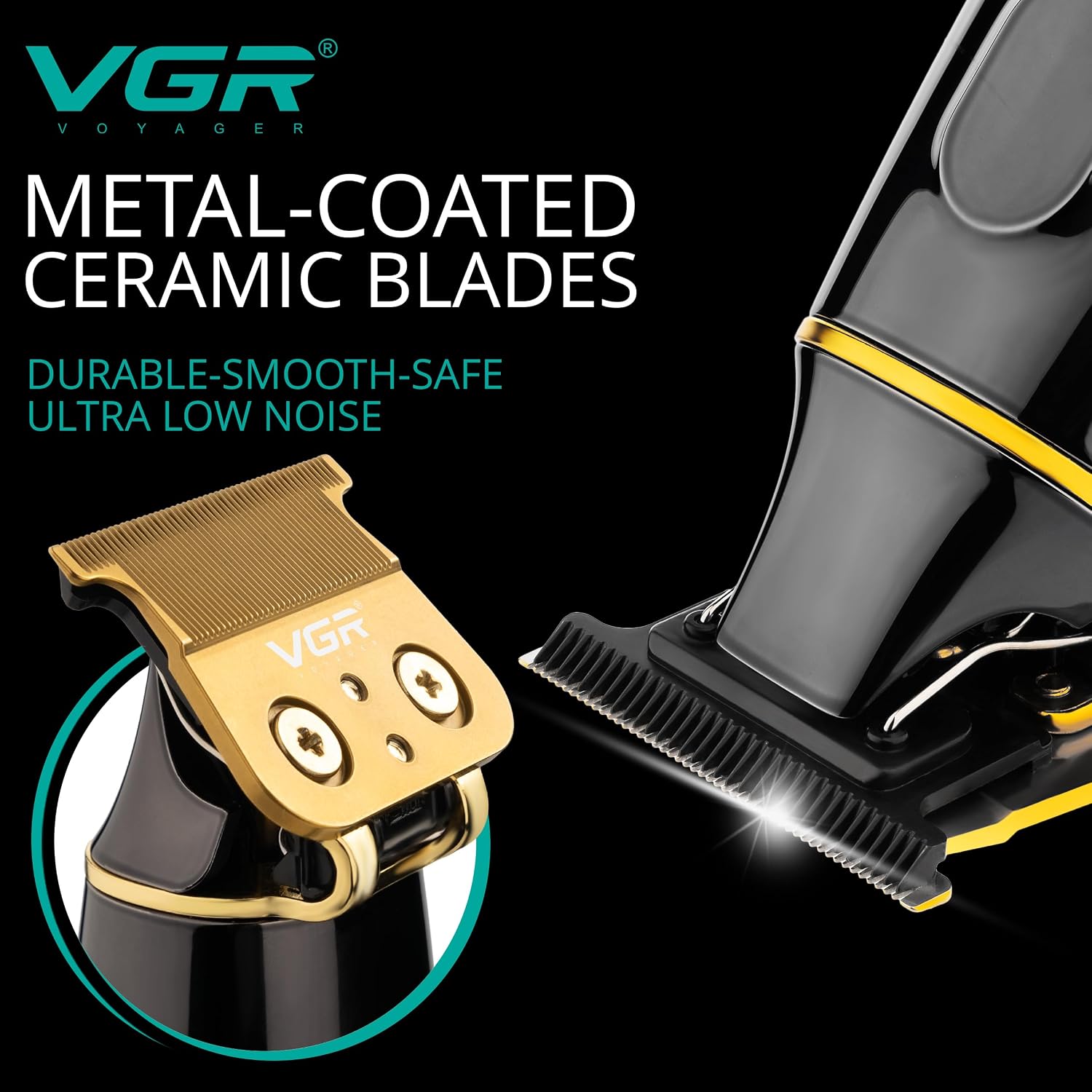 Detalle de VGR Professional Beard Trimmer 180 min ⌛