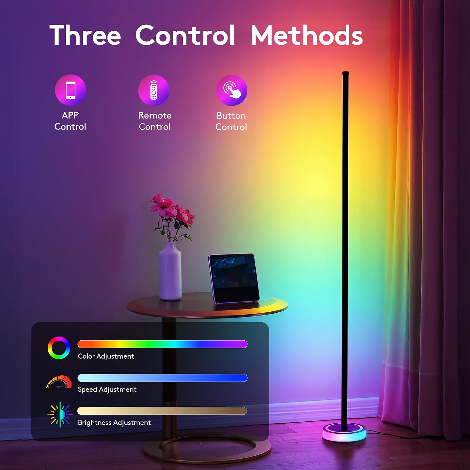 Thumbnail 5 de Wfiia HYT-HCFWD04 59-Inch RGBICW Smart LED Corner Floor Lamp