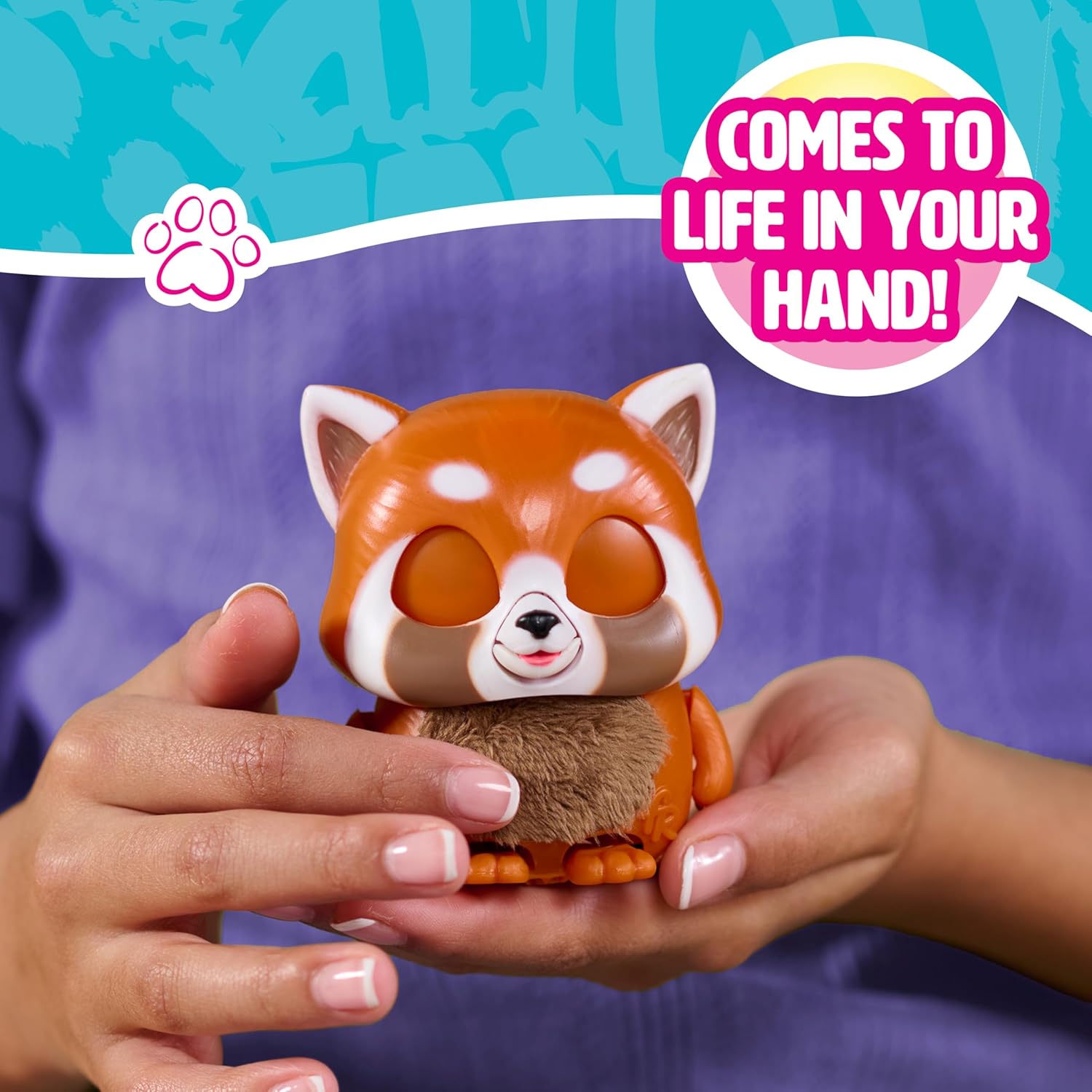 Detalle de Just Play FurReal Handfuls Shy il Panda Rosso, peluche interattivo da 8,9 cm per bambini dai 4 anni