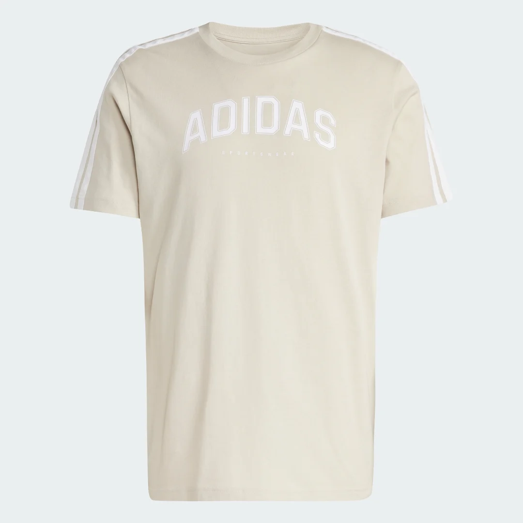 Thumbnail 3 de Camiseta Codes Collegiate Linear Graphic de Adidas – Beige