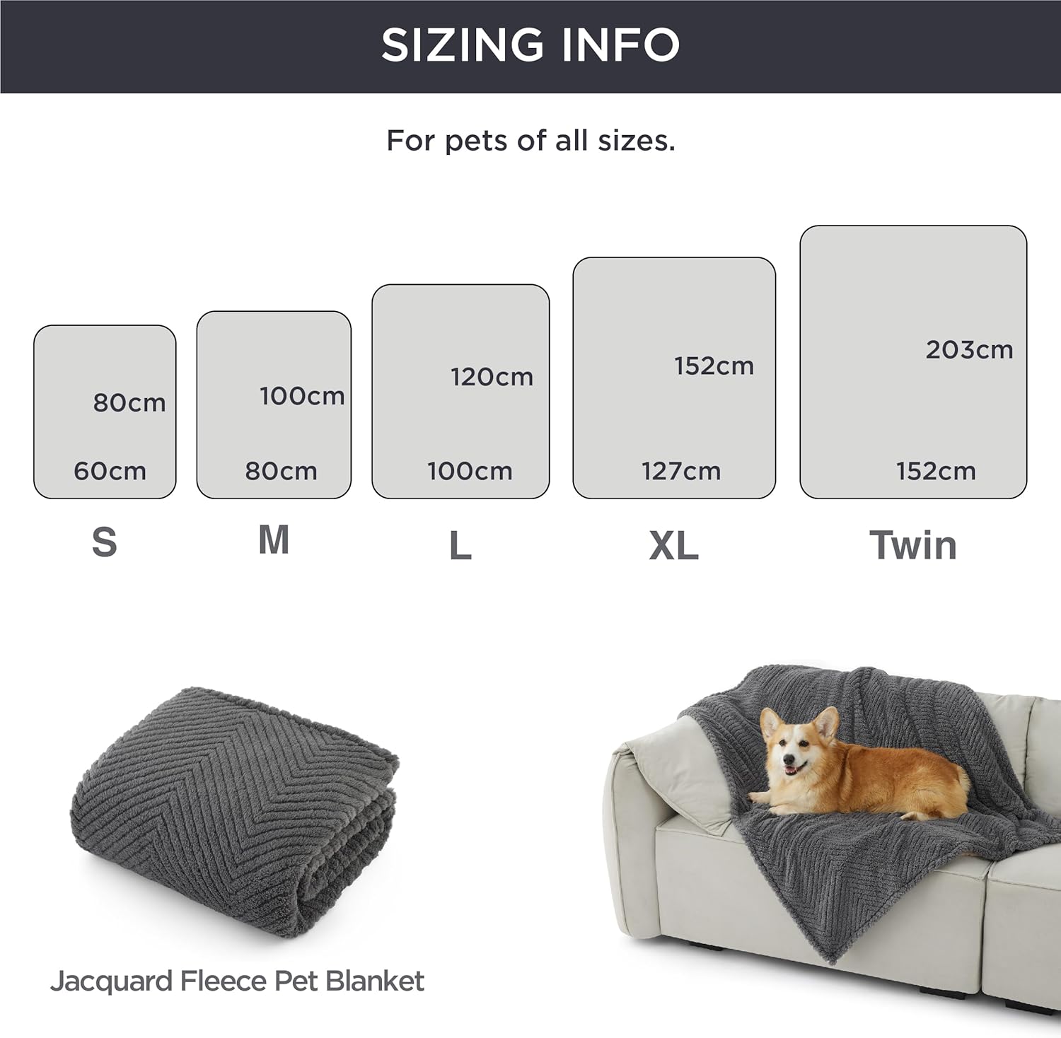 Thumbnail 4 de Bedsure Extra Large Washable Dog Blanket (203x152cm) in Dark Grey – soft, fleece pet throw for sofas, beds and car trips