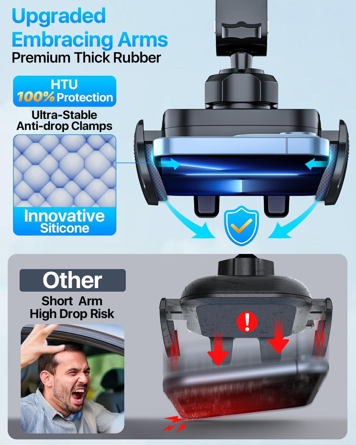 Thumbnail 6 de HTU 98+ LBS car phone mount for dashboard