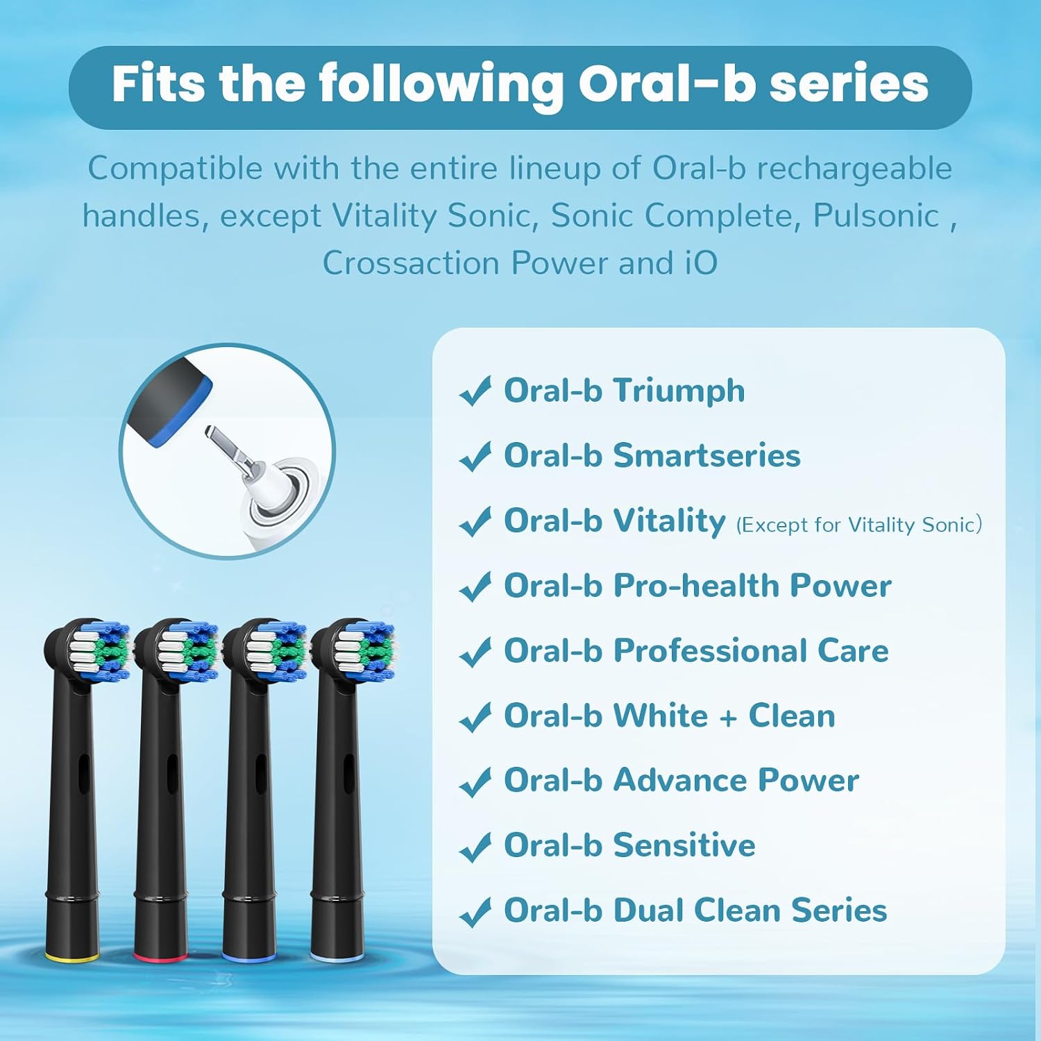 Detalle 2 de Oral‑B Compatible 20 Pack Replacement Heads for Pro Electric Toothbrushes 🪥