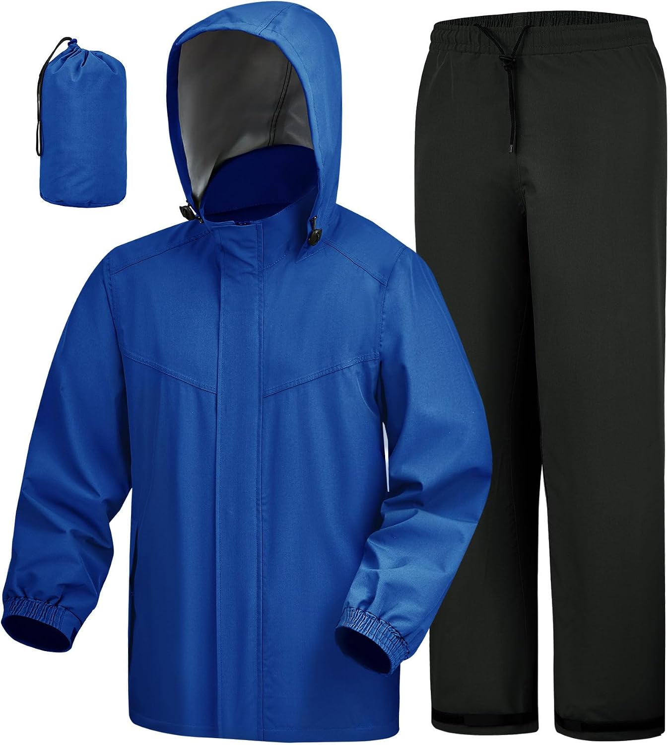 Detalle de iCreek 202X Waterproof Rain Suit, Packable Two-Piece Set with Mesh Lining