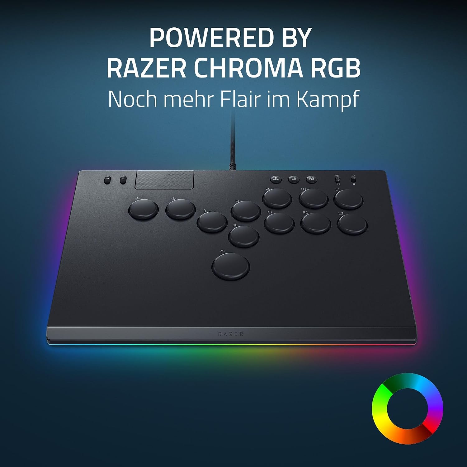 Thumbnail 6 de Razer Kitsune – optischer All-Button-Arcade-Controller für PS5 & PC, 4 Bewegungs-Tasten, schwarz