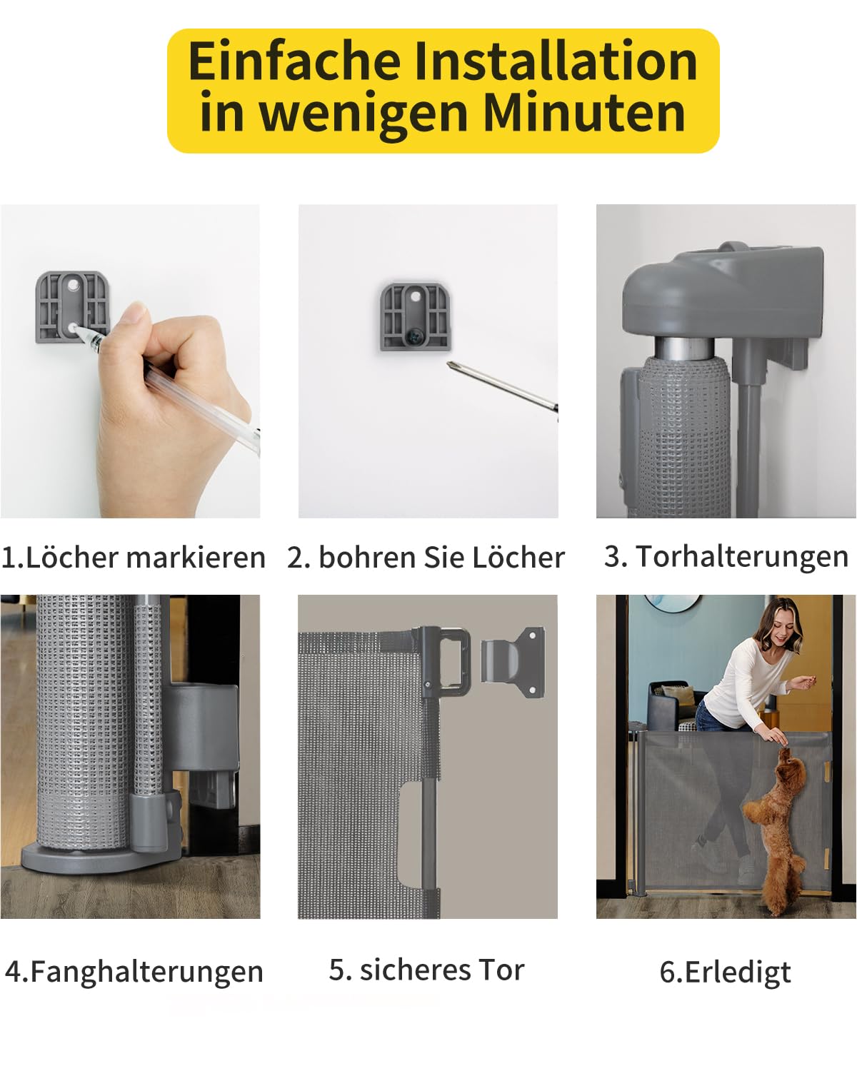 Thumbnail 4 de Retraktierbares Sicherheitsgitter 140 cm