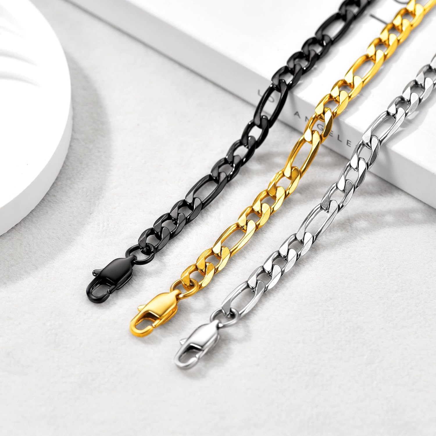 Thumbnail 6 de PROSTEEL Cavigliera a Catena Regolabile Set Impilabili – Estetica Tricolore, Minimalismo per Vacanze al Mare