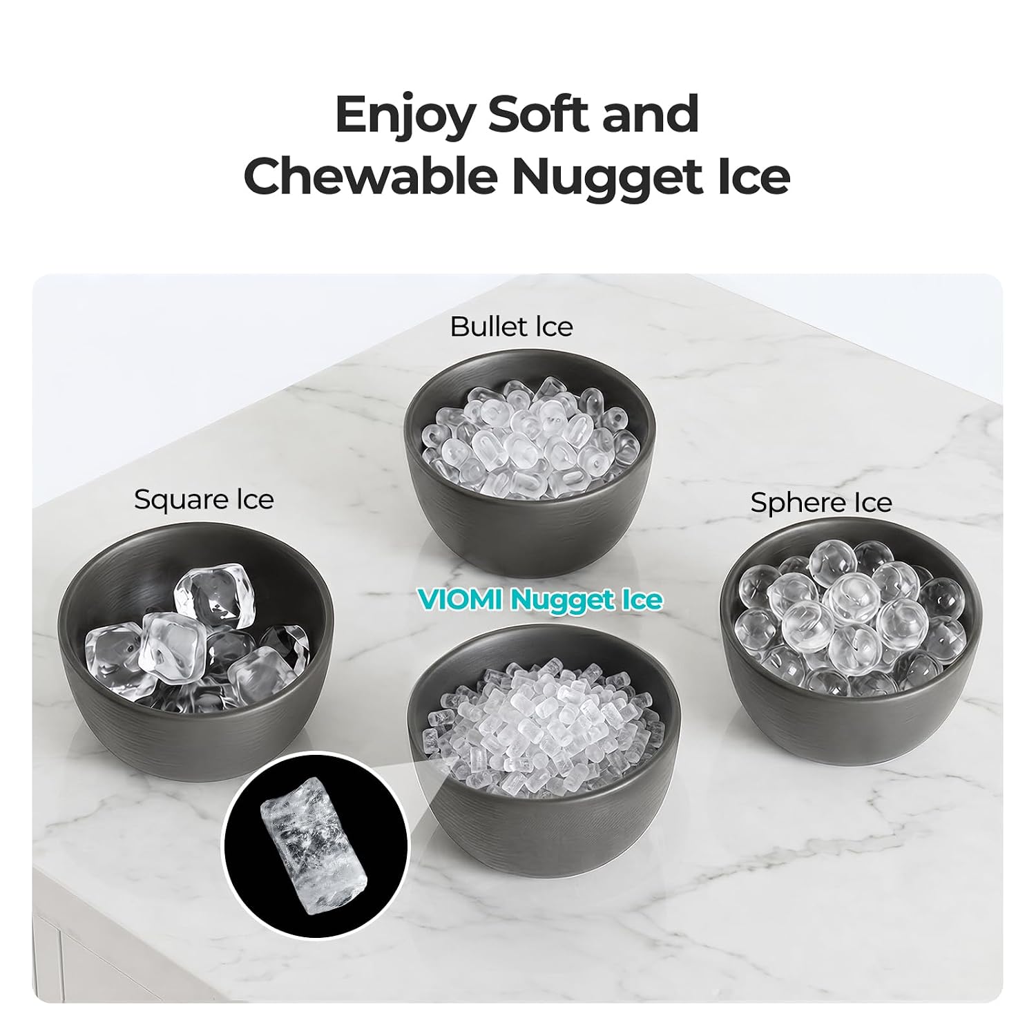 Detalle 2 de VIOMI Viomi Nugget Ice Maker Countertop Ice Maker with Self-Cleaning