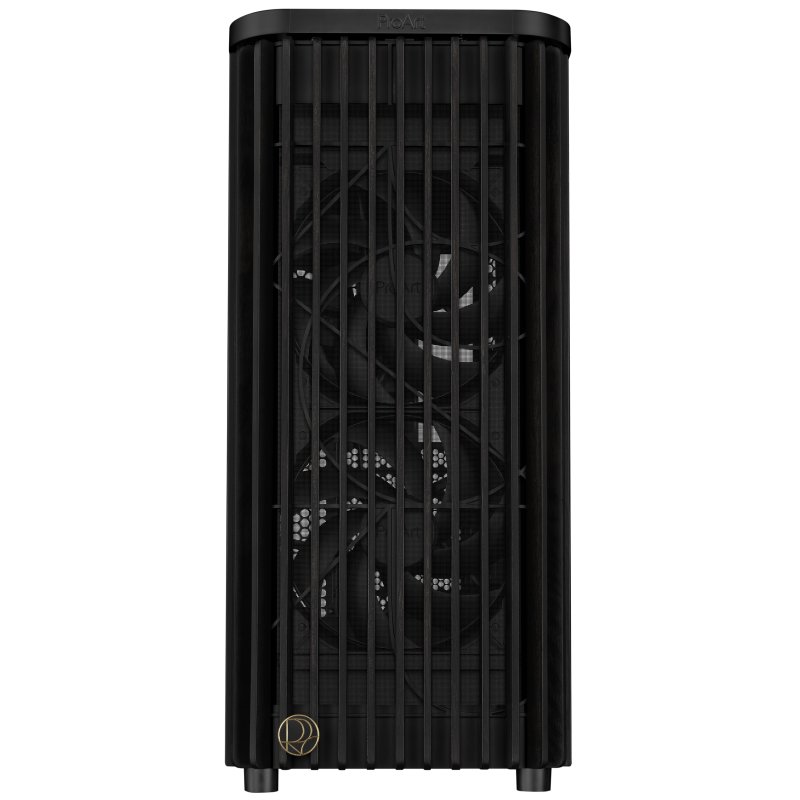 Detalle 2 de ASUS ProArt PA401 Wood Edition: Torre ATX USB‑C Negra con frontal de madera FSC