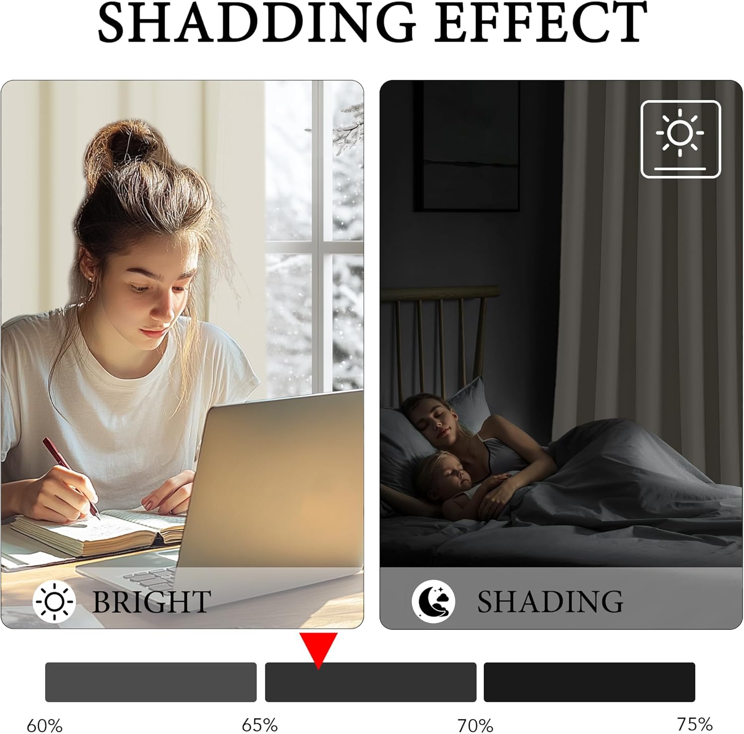 Thumbnail 1 de KGORGE Verdunklungsvorhänge Ösen Schlafzimmer Beige 2er Set 175 x 140 cm – Blickdicht, Thermo, OEKO-GRS-zertifiziert