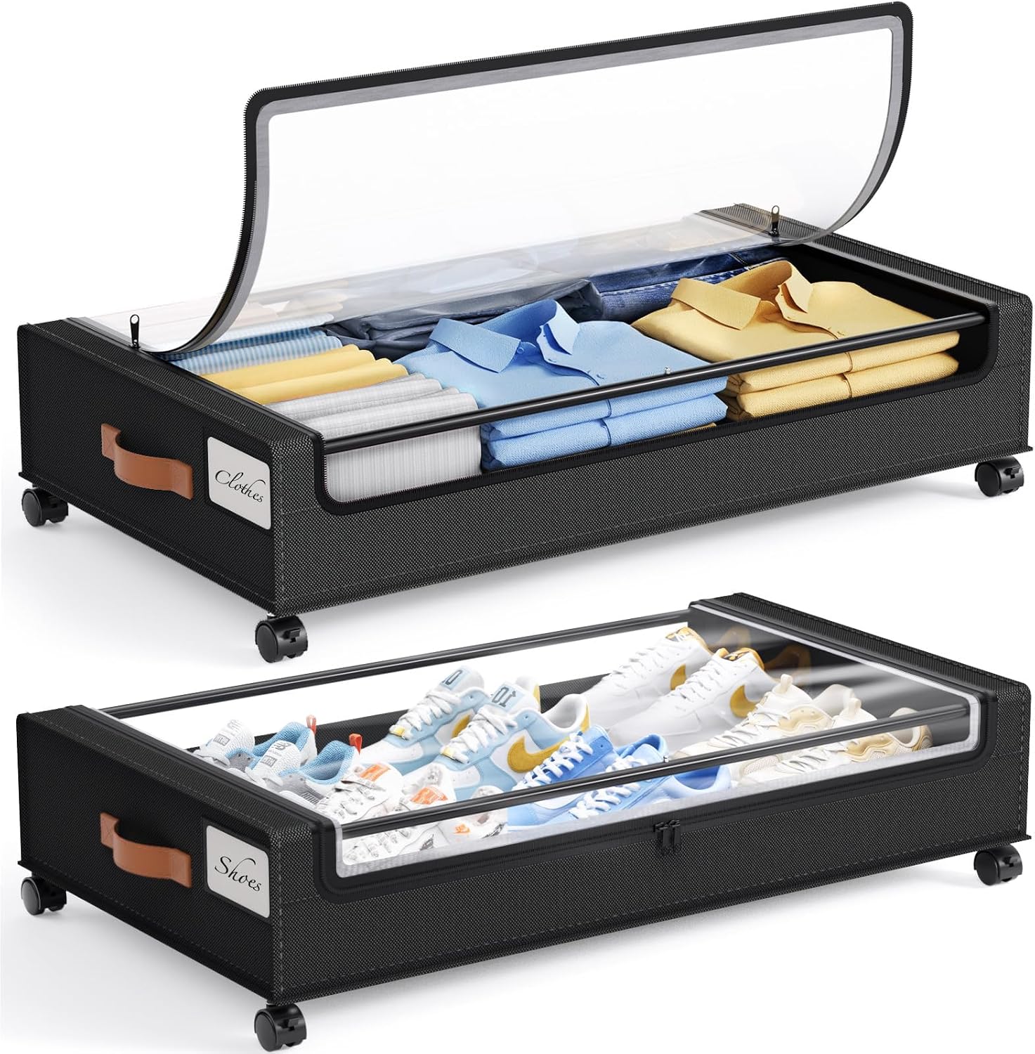 Detalle de Yecaye Under-Bed Storage with Wheels, 60L