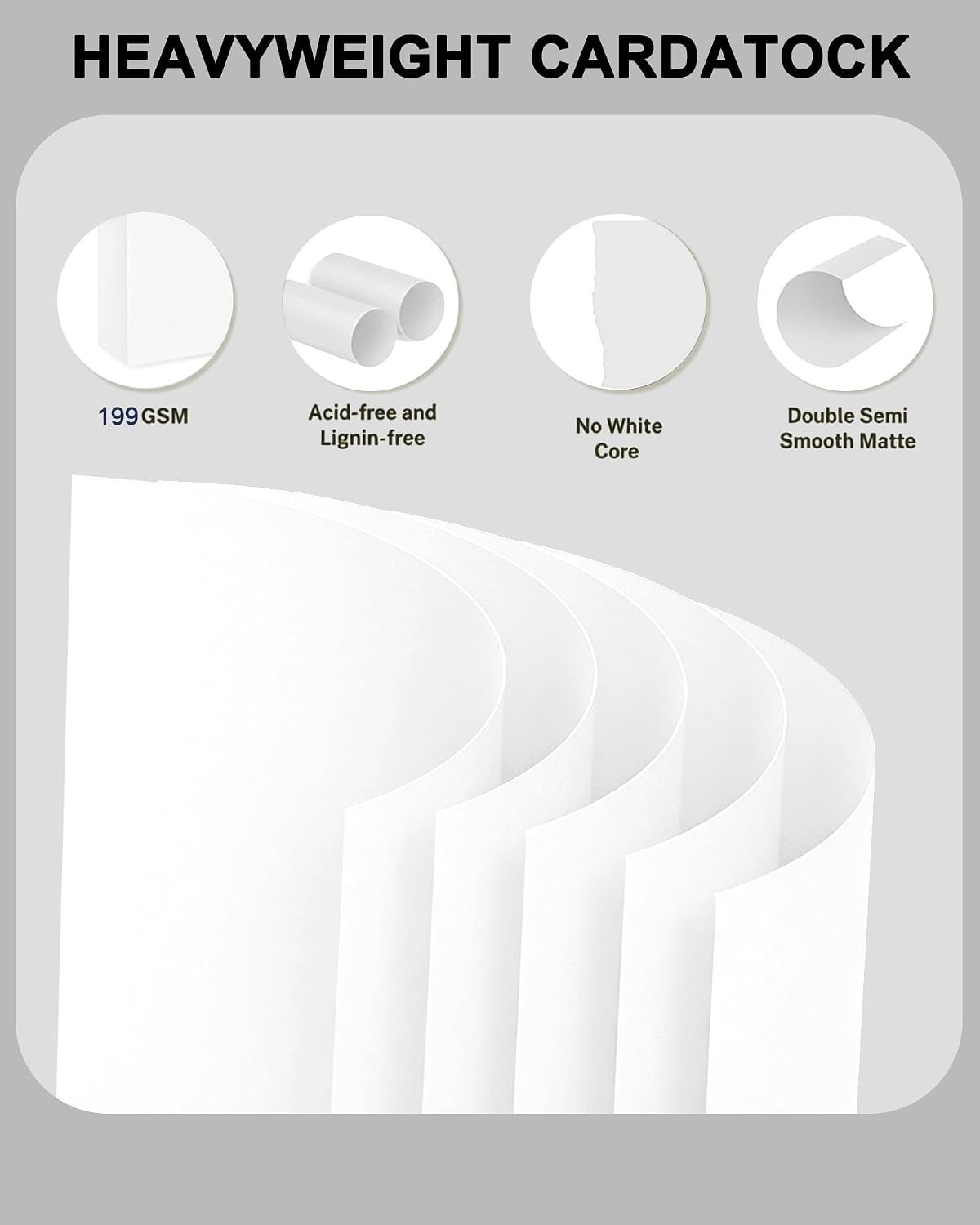 Thumbnail 2 de WritePads Veritas White Cardstock, 110 lb, 8.5 x 11, 300 Sheets