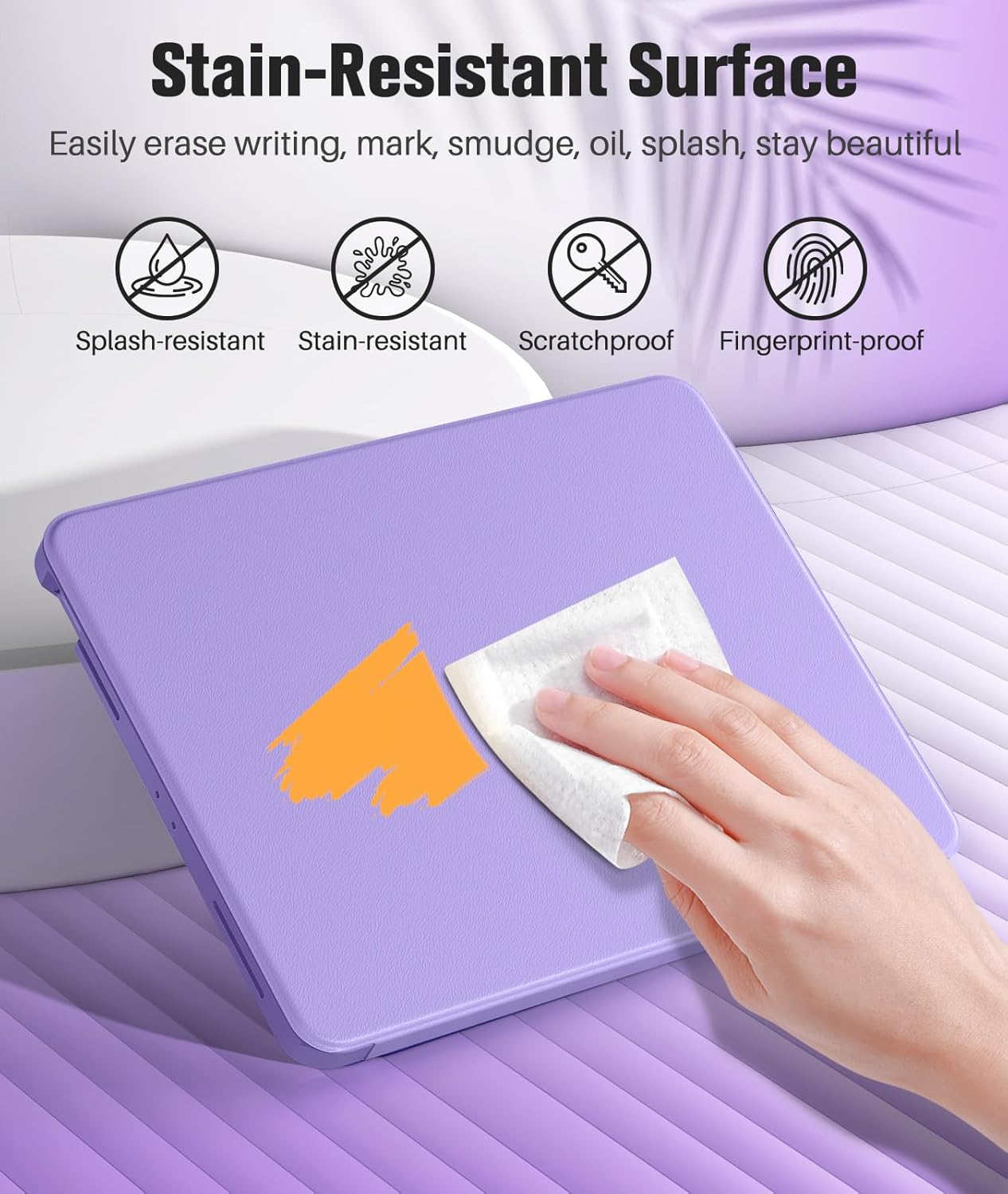 Thumbnail 6 de MoKo 13-Inch iPad Air Case (M4/M3/M2) with Built-in Screen Protector, Purple