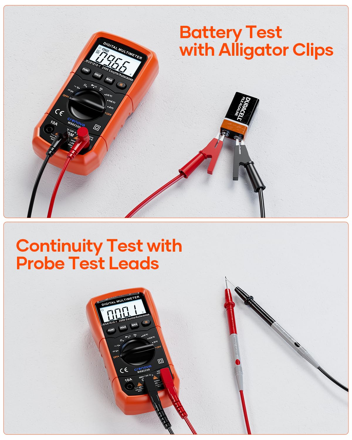 Thumbnail 5 de Crenova MS8233D multimeter 6000-count