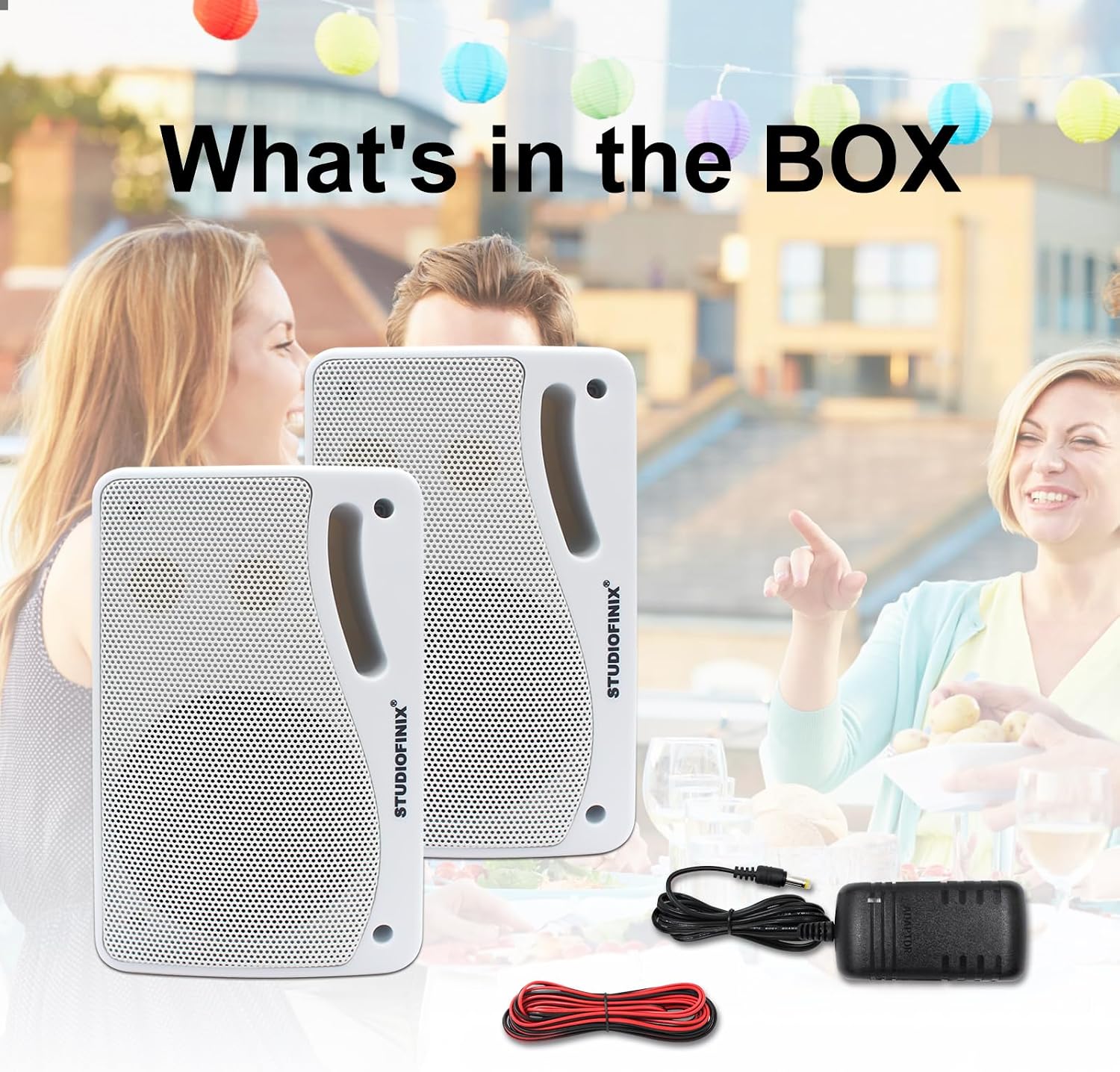 Thumbnail 6 de STUDIOFINIX STU-301WBT utomhushögtalare, 8,5 cm, Bluetooth, 3-vägs, 200 W