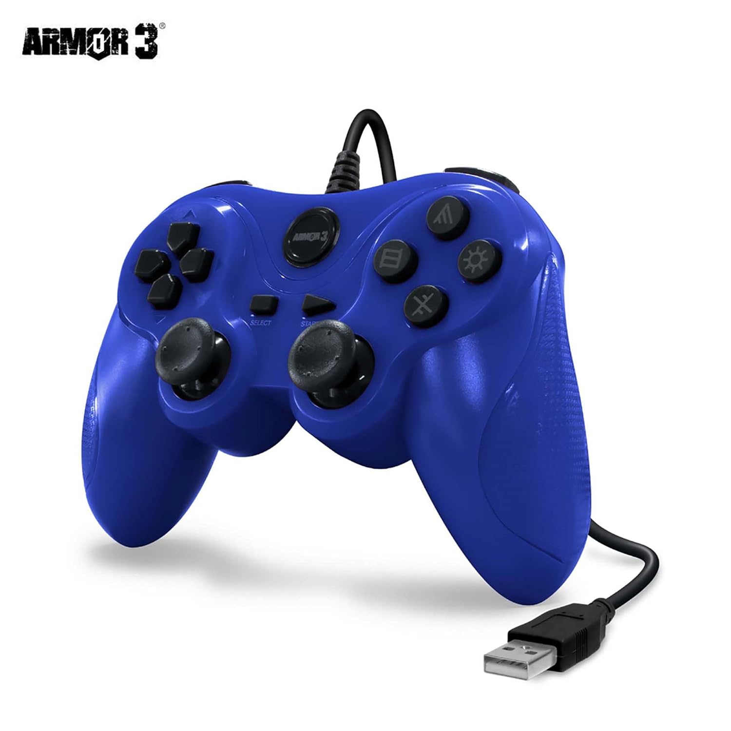 Detalle de Armor3 Nuplay Wired Game Controller for PS3 (Blue)