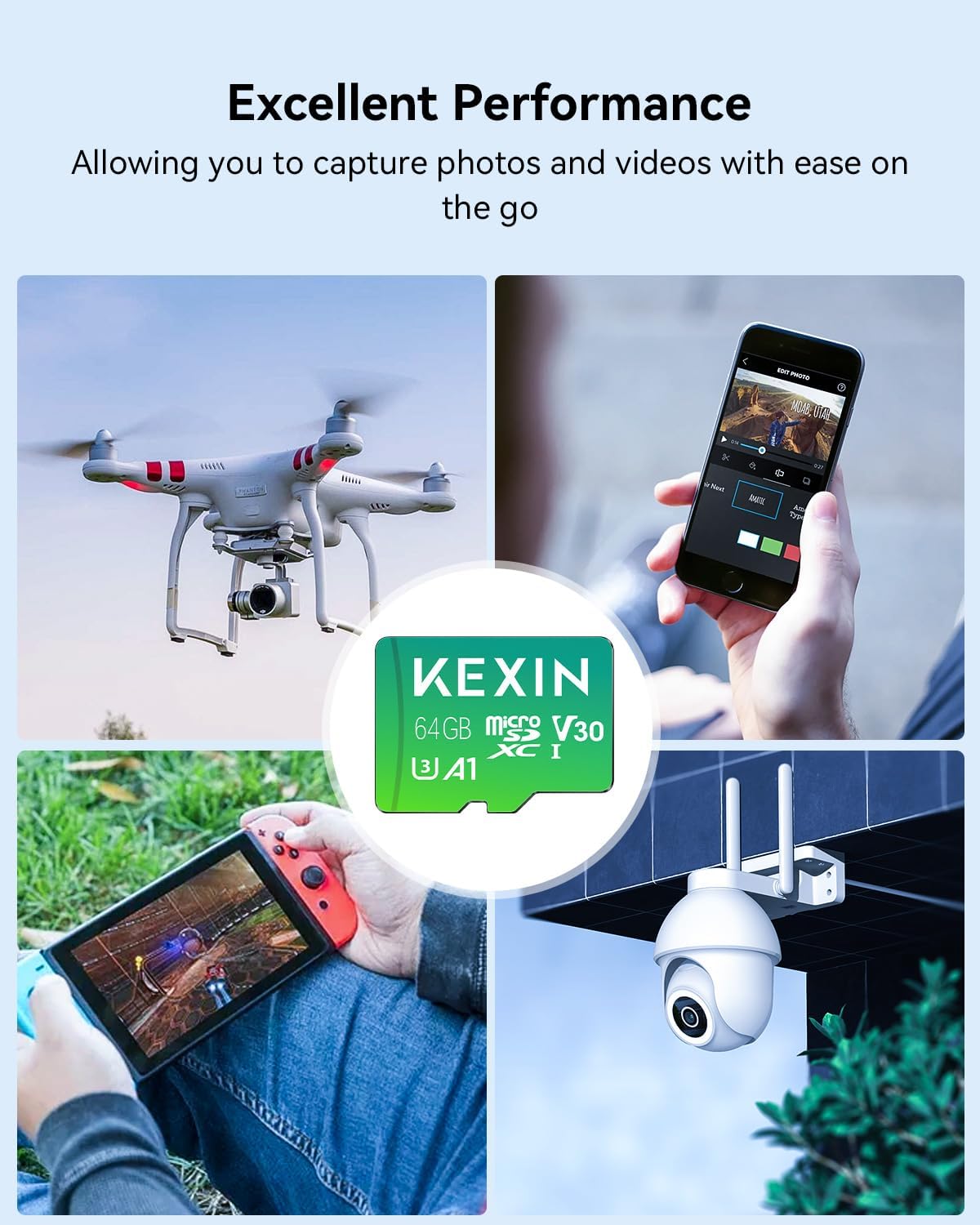 Thumbnail 5 de KEXIN Micro SD 64 GB scheda memoria