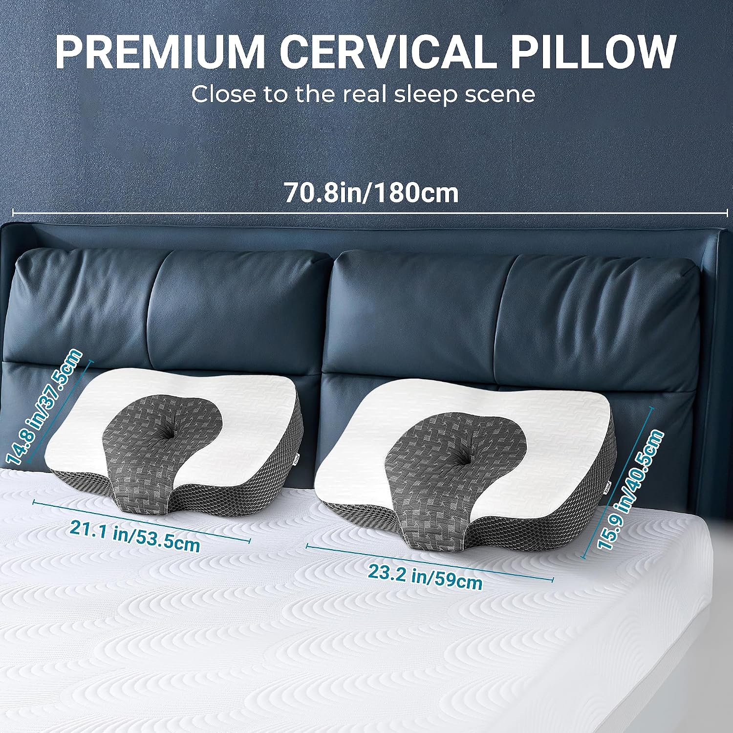 Thumbnail 4 de Elviros Cervical Memory Foam Neck Pillow 1.2
