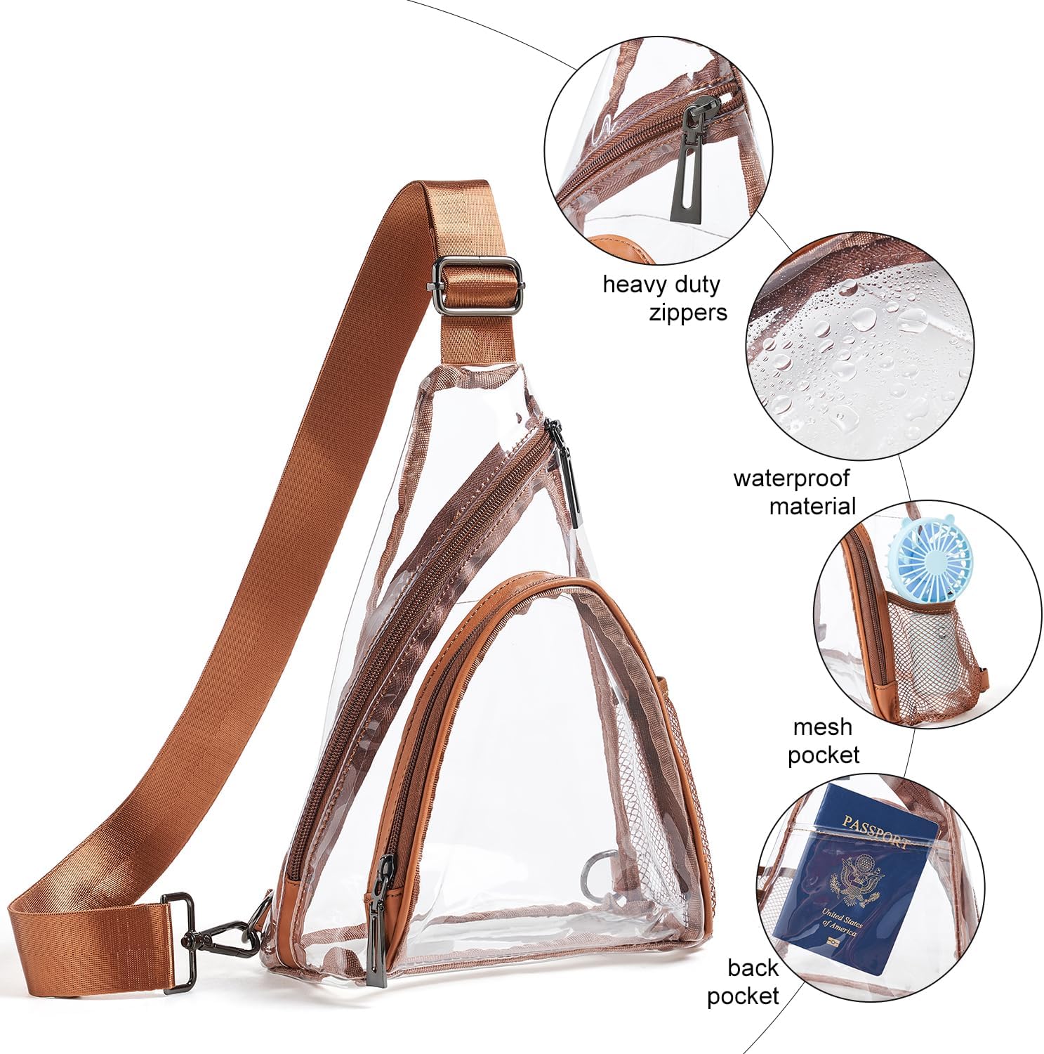 Thumbnail 5 de LATMAP 7L Clear Waist Bag for Men & Women (Stadium-Approved Crossbody Belt Bag)