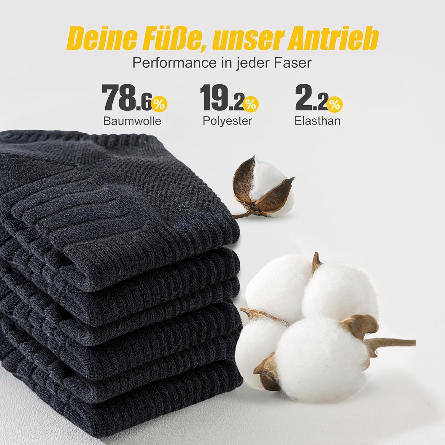 Detalle de SockWaddles Sneaker Socken Herren & Damen – atmungsaktive Sportsocken mit Polster, 6 Paar