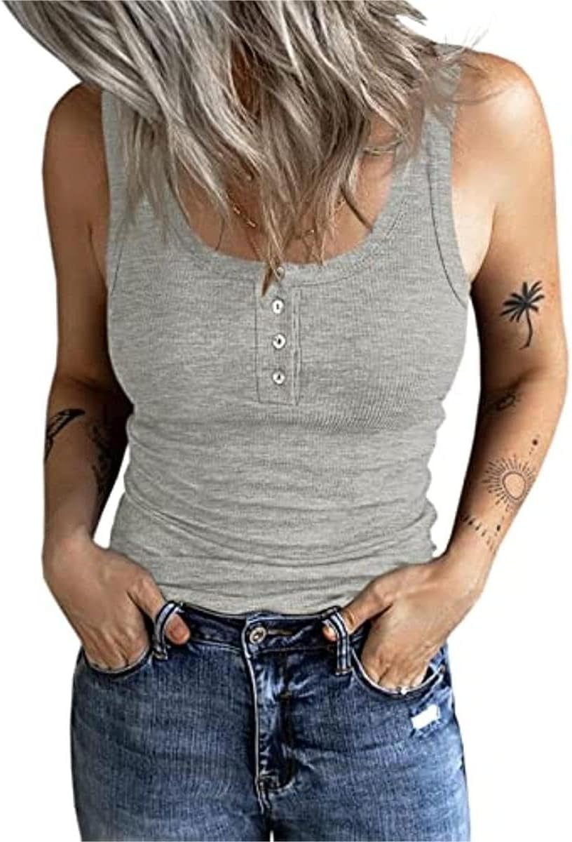 Detalle de Tanktop mit U-Ausschnitt, Sommer, Fessceruna