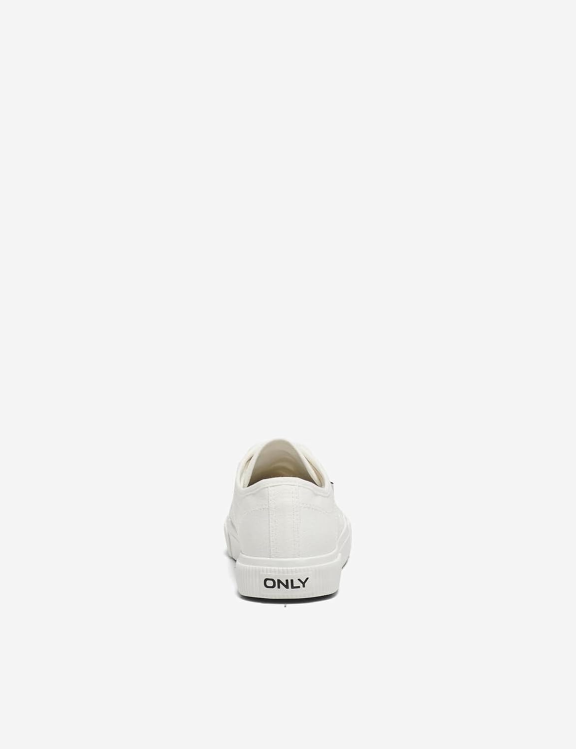 Detalle de ONLY Damen Onlnicola Canvas Sneaker Noos – Damen-Sneaker aus Canvas mit mandelförmiger Zehenform