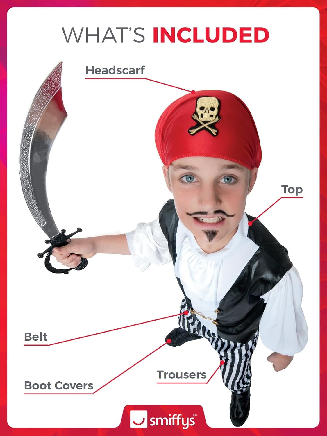 Detalle 2 de Smiffys Pirate Costume Taille M