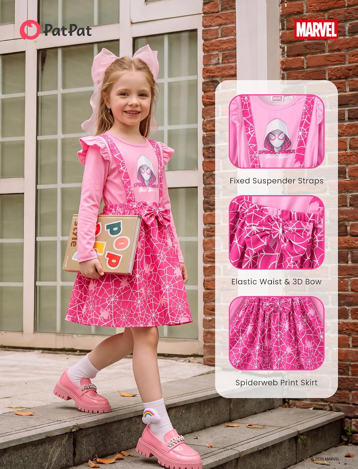 Detalle de Toddler Girl Overall Dress, 3M–6Y