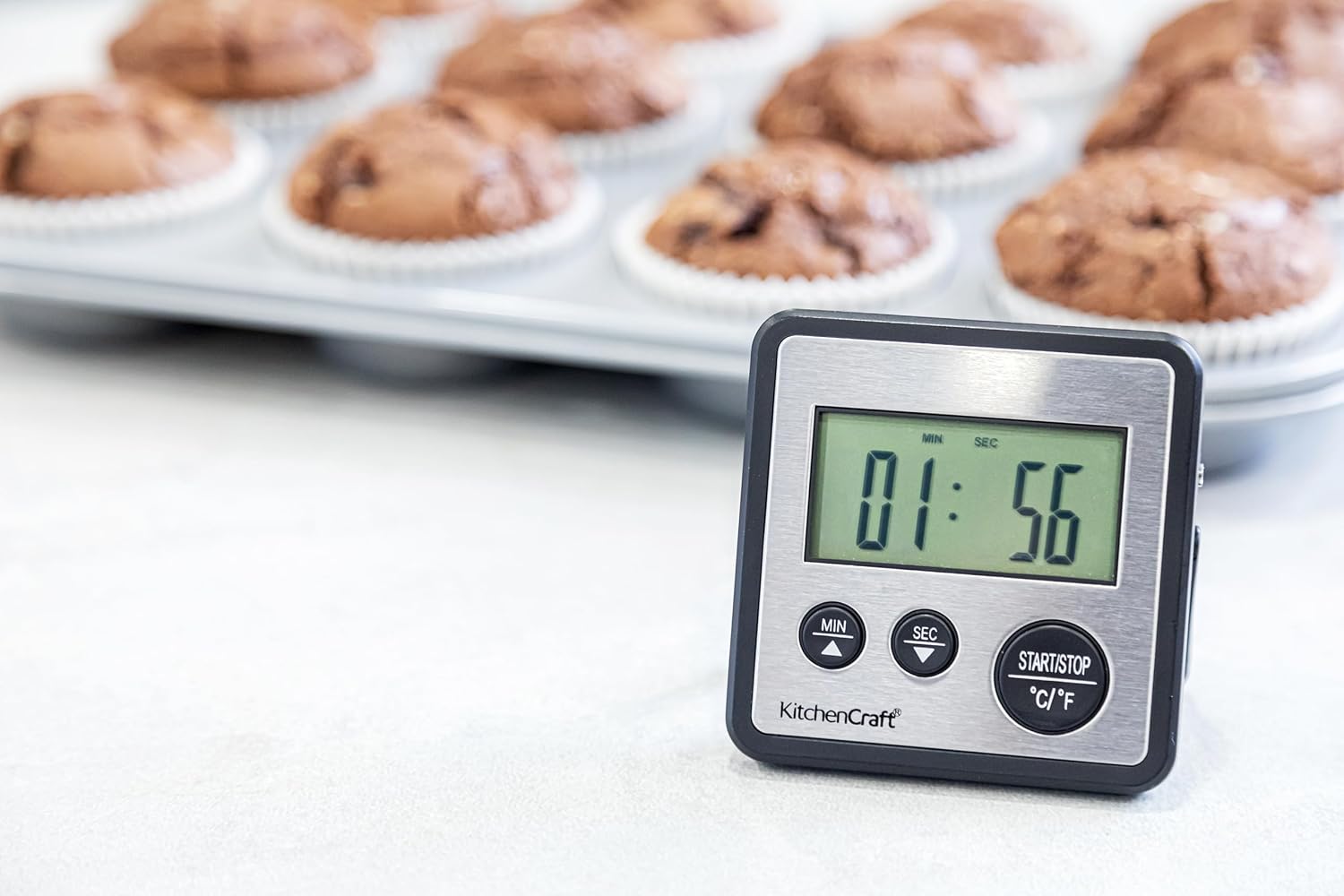 Detalle 2 de KitchenCraft Digital Food Thermometer and Kitchen Timer with Probe
