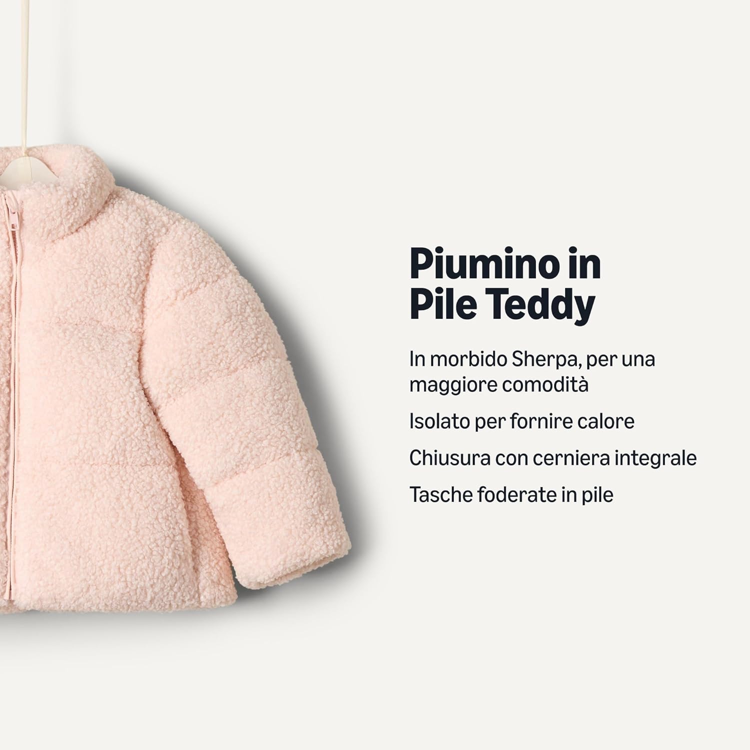 Detalle 2 de Amazon Essentials Unisex Piumino Lungo Stile Teddy per Bambini e Ragazzi