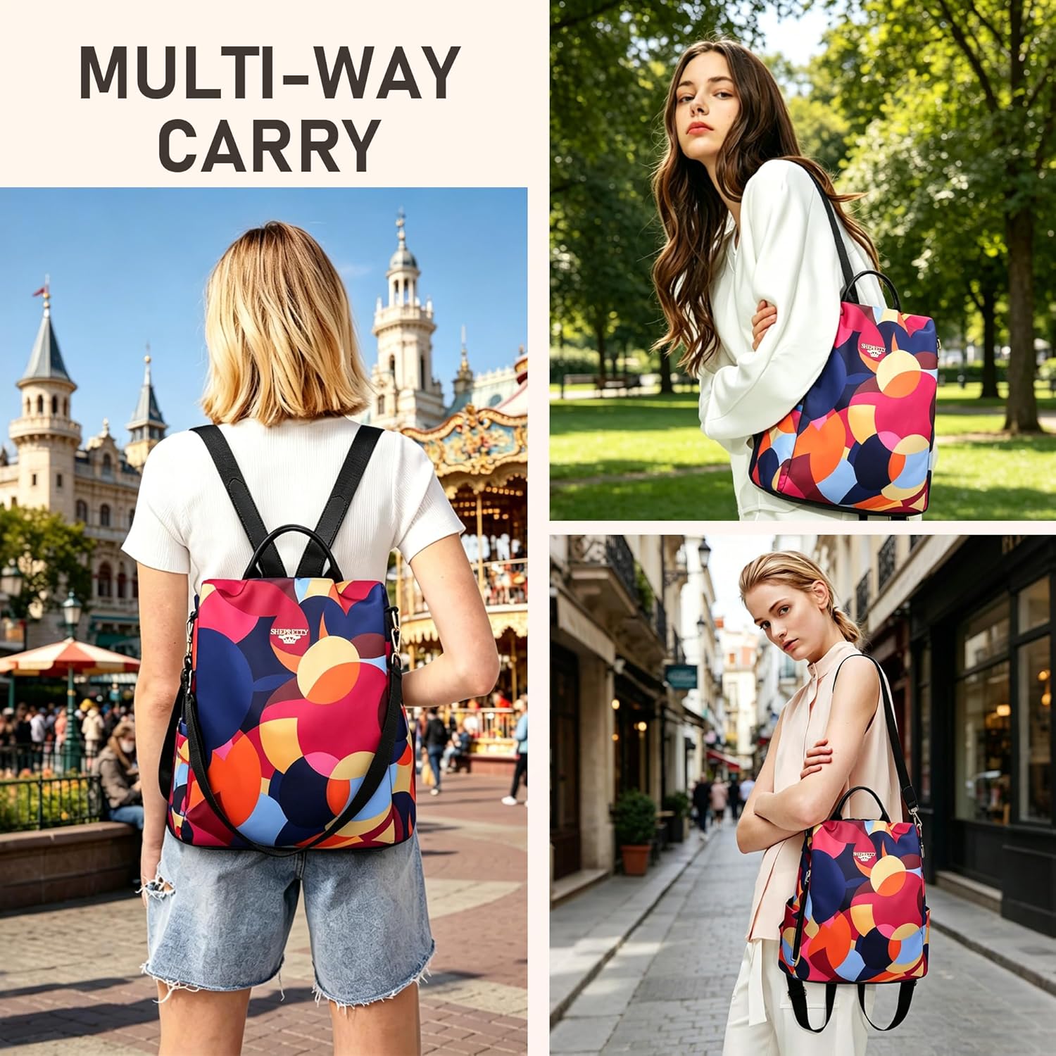 Detalle 2 de shepretty Anti-Theft Travel Rucksack for Women