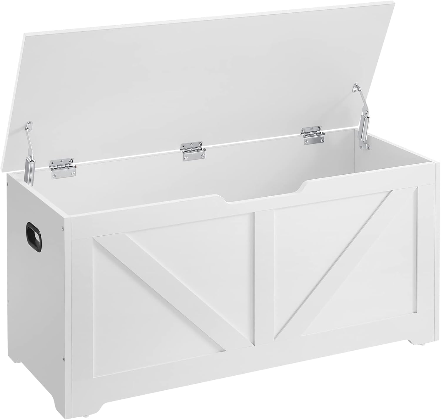 VASAGLE Schuhbank mit Stauraum LSB060T14 – Sitztruhe im Landhausstil (40 x 100 x 46 cm)