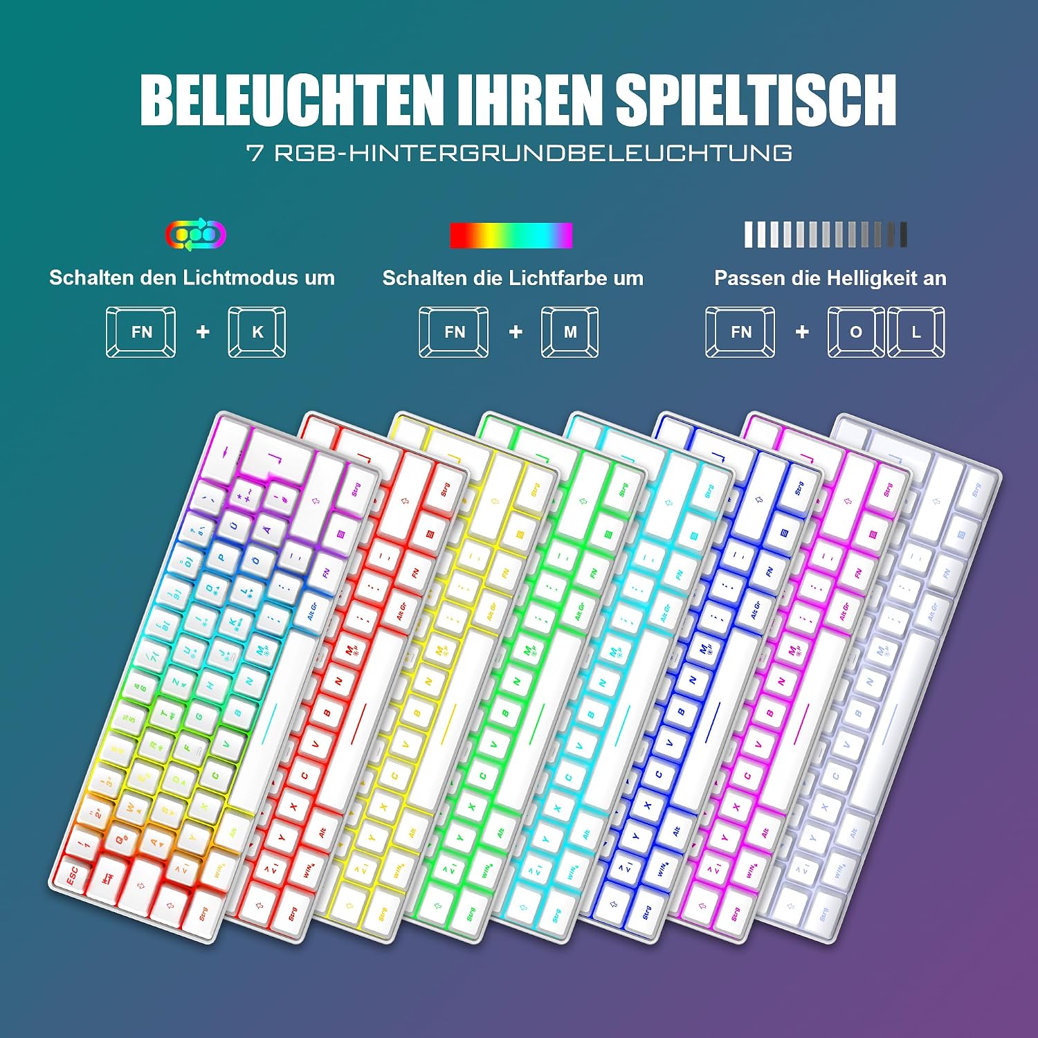 Detalle de RedThunder 60% RGB Set 62 Tasten
