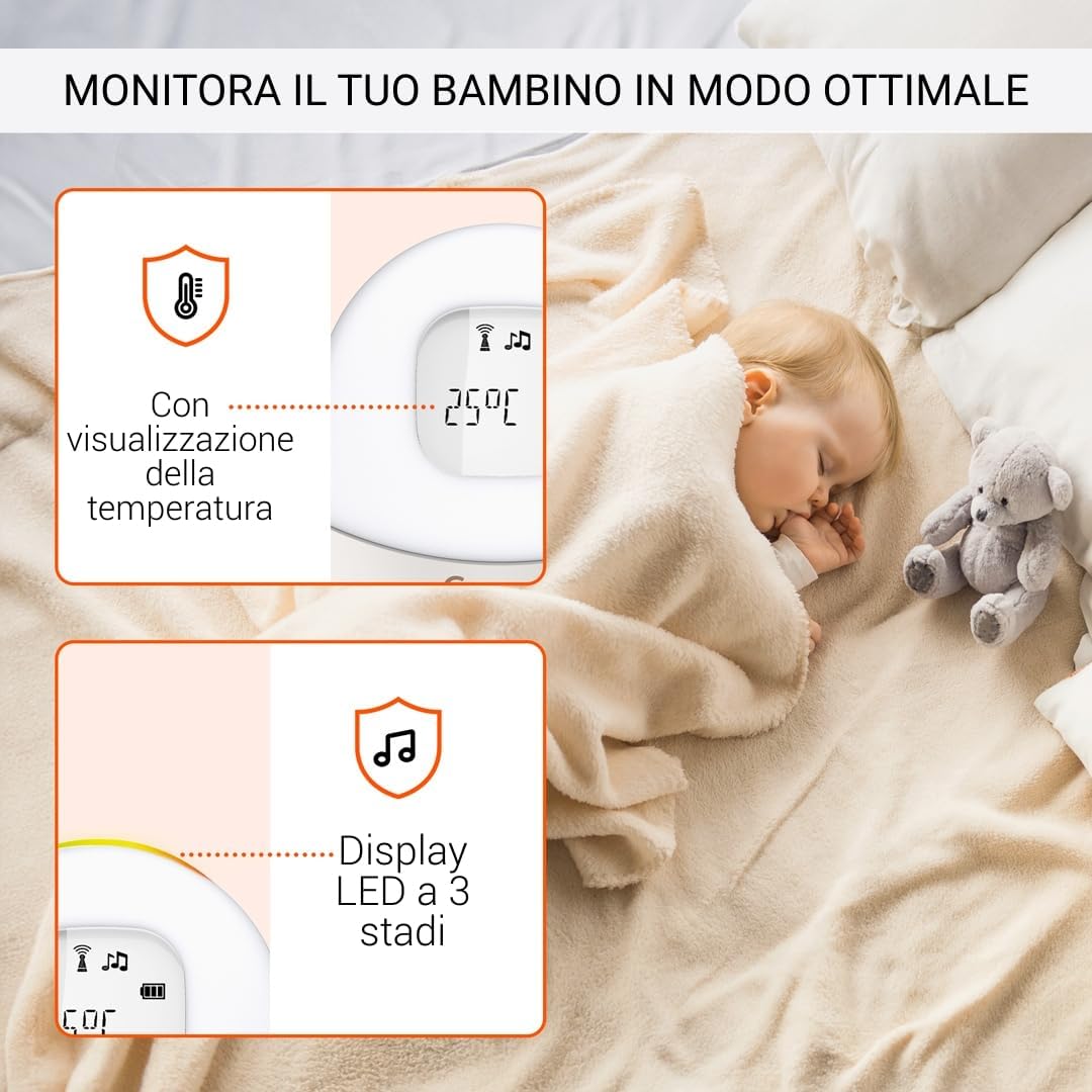Thumbnail 3 de Gigaset BABY 100 Audio Baby DECT bidirezionale con luce notturna, timer pappa e portata fino a 300 m