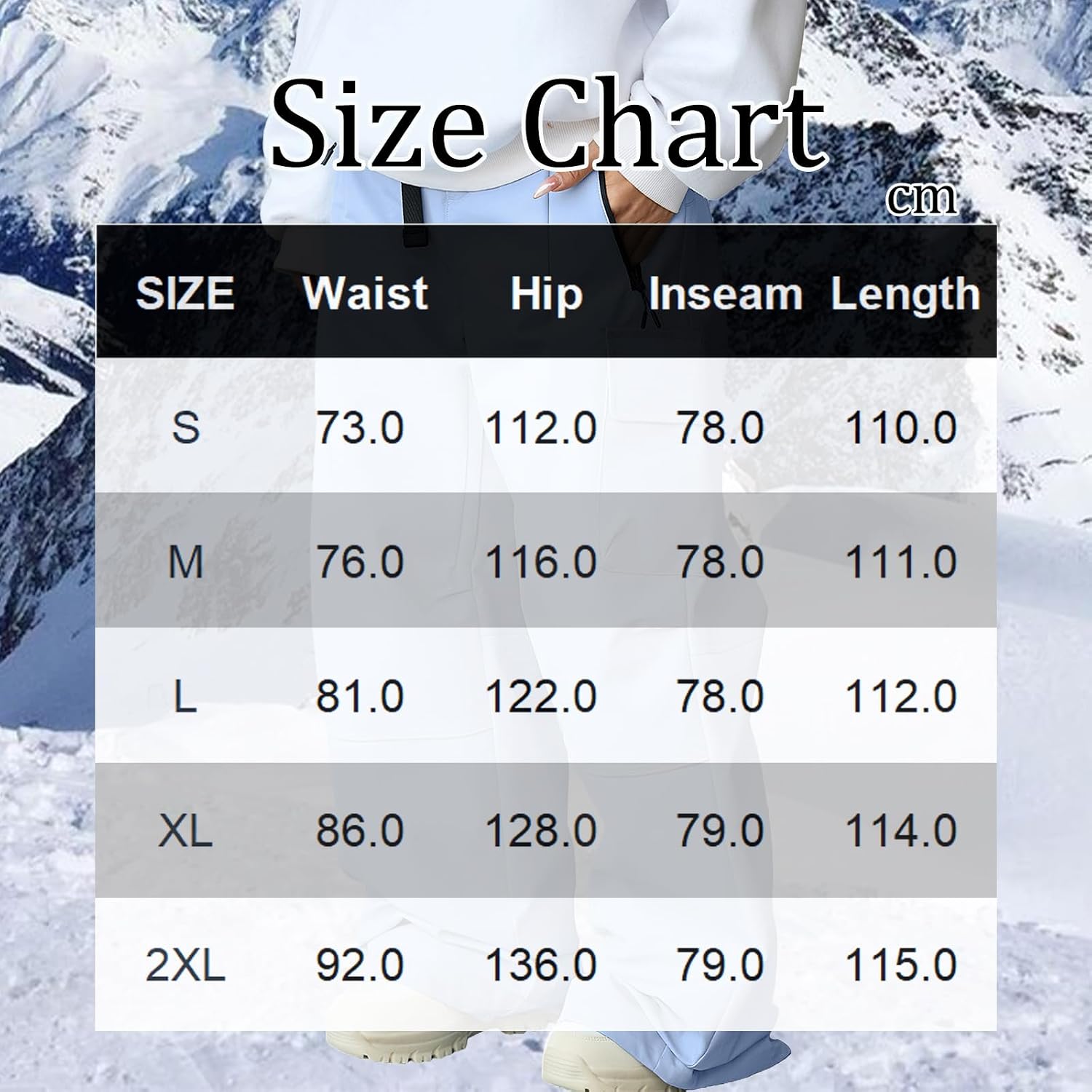 Detalle 1 de HOTIAN Skihose Damen Oversize